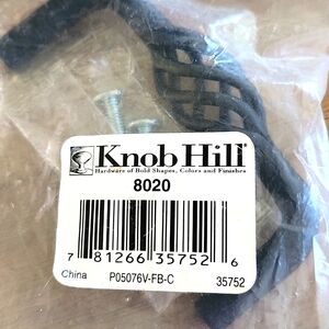 Knob Hill black matte drawer pull hardware
